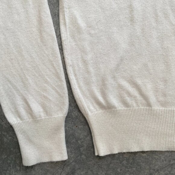 Vintage KTIP Radio Station Vneck Sweater White Tour Touch Collection Womens XL - Picture 10 of 12